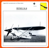 Fiche Aviation HEINKEL He 46  / Avion Reconnaissance Et Observation Allemagne  Avions - Airplanes