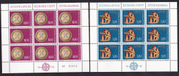 1976 Jugoslavia Yugoslavia EUROPA CEPT EUROPE 9 Serie Di 2 Valori 2 Foglietti MNH** ARTIGIANATO, HANDICRAFT 2 Minisheets - 1975