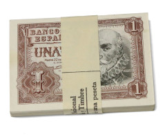España  Billetes 1 Peseta  1953 Taco Completo De 100 Billetes - Autres & Non Classés