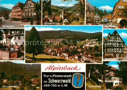 73013082 Alpirsbach Marktplatz Klosterkirche Rathaus Grezenbuehl Heilenberg Alpi - Alpirsbach