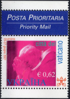 Vaticano 2002 Correo 1280a **/MNH Viajes Papa  0,62  De Carnet Con Prioritario - Unused Stamps