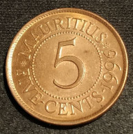 ILE MAURICE - MAURITIUS - 5 CENTS 1996 - Sir Seewoosagur Ramgoolam - KM 52 - Mauritius