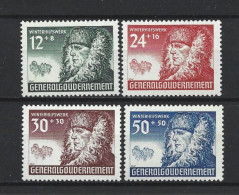 Poland 1940 General Government Winter Aid  Y.T. 75/78 ** - Gouvernement Général