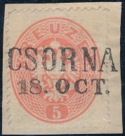 1863 5kr Kivágáson "CSORNA" Luxus Bélyegzéssel - Sonstige & Ohne Zuordnung