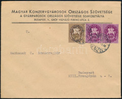 1946 (12. Díjszabás) Budapest Helyi Levél 3 Db Lovasfutár (80 Ezer P) Bérmentesítéssel - Other & Unclassified