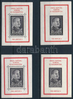 ** 1953 Sztálin Blokk Mind A 4 Változata: Kézisajtós Fogazott Blokk, Kézi Sajtós Vágott Blokk (ebből Maximum 300 Db Vágo - Autres & Non Classés