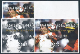 ** 2002/19 Labdarúgó VB - Brazília A Világbajnok 4 Db-os Emlékív Garnitúra Azonos Sorszámmal - Autres & Non Classés