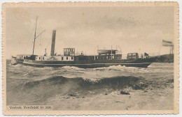 12- Prentbriefkaart Enkhuizen Stavoren 1913 - Veerboot - Grootrondstempel - Enkhuizen