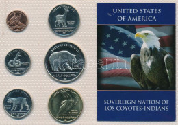 Amerikai Egyesült Államok 2011. 1c - 1$ "Los Coyotes Band" (6xklf) Forgalmi Sor, A Törzs Területén Használható érmékből, - Ohne Zuordnung