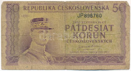 Csehszlovákia DN (1945-1948) 50K T:VG Czechoslovakia ND (1945-1948) 50 Korun C:VG Krause P#62 - Zonder Classificatie