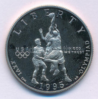 Amerikai Egyesült Államok 1995S 1/2$ Cu-Ni "Atlantai Olimpia - Kosárlabda" Kapszulában T:PP Patina USA 1995S 1/2 Dollar  - Ohne Zuordnung