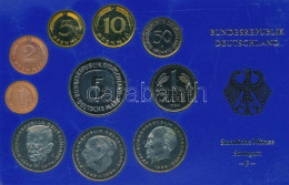 NSZK 1984F 1pf-5M (10xklf) Forgalmi Sor Kissé Karcos Műanyag Dísztokban T:PP FRG 1984F 1 Pfennig - 5 Mark (10xdiff) Coin - Zonder Classificatie