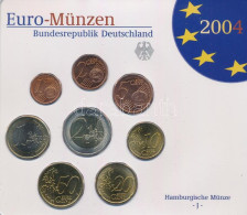 Németország 2004J 1c-2E (8xklf) Forgalmi Szett Műanyag Tokban T:UNC Germany 2004J 1 Cent - 2 Euro (8xdiff) Coin Set In P - Ohne Zuordnung