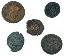 Római Birodalom 5db-os Bronz érmetétel T:VF,F Roman Empire 5pcs Bronze Coin Lot C:VF,F - Unclassified