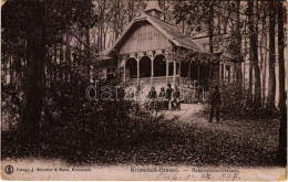 T2/T3 1916 Brassó, Kronstadt, Brasov; Hangesteinwirtshaus / Vendéglő A Függő-kőnél. H. Zeidner Kiadása / Inn, Restaurant - Ohne Zuordnung