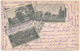 T2/T3 1901 Csákigorbó, Garbou; Haller Kastély, Jósika Kastély Szurdukban / Castle, Castle In Surduc. Art Nouveau, Floral - Ohne Zuordnung