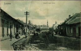 T4 1909 Losonc, Lucenec; Kossuth Lajos Utca, üzletek. Pollak Hermanné Kiadása / Street View, Shops (fa) - Unclassified