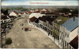 T2 1914 Verbó, Vrbové; Fő Tér Madártávlatból, Hitelbank, Piac, Josef Fürst üzlete. Emánuel István Kiadása / Main Square, - Unclassified