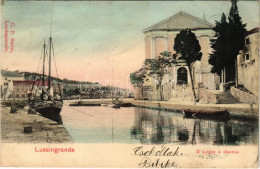 T2/T3 1904 Veli Losinj, Lussingrande; Il Porto E Duomo / Dom (EK) - Non Classés