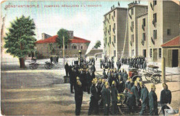 * T2/T3 Constantinople, Istanbul; Pompiers Réguliers A L'Incendie / Firefighters At The Fire Barracks (EK) - Non Classificati