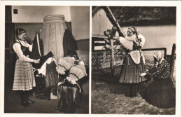 ** T2 Boldogi Leány öltözködés Előtt és Felöltözve. Magyar Folklór, Népviselet / Hungarian Folklore From Boldog, Traditi - Unclassified