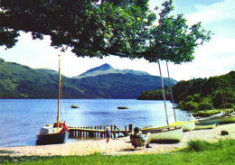 INVERUGLAS, DUNBARTONSHIRE, LOCH LOMOND, LAKE, BOAT, PORT, SCOTLAND, UNITED KINGDOM, POSTCARD - Dunbartonshire