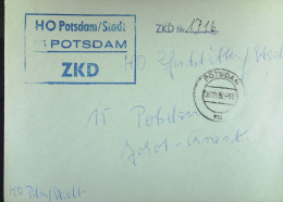 DDR-DIENST-BRIEF M ZKD-Kastenst "HO Potsdam/Stadt 15 POTSDAM" Vom 26.11.66 An HO Gaststätten/Stadt Potsdam -ZKD-Nr. 1716 - Lettres & Documents