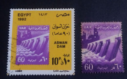 Egypt 1959 , High Dam Stamp MICHEL 584 & Stamp On Stamp Of 1992, VF - Used Stamps