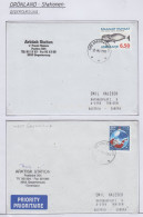 Greenland Station Qeqertarsuaq 4 Covers (GB166) - Wetenschappelijke Stations & Arctic Drifting Stations