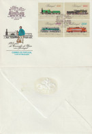 ETR FER 2 . Portugal . Enveloppe  1er Jour .Oblitérations Chemin De Fer .1981 .Lisbonne .125 Ans Ch De Fer - FDC