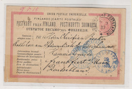 FINLAND 1887 Nice Postal Stationery To Germany - Usados