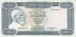 LIBYA 10 DINAR 1972 P-37b SIG/SHERLALA VF SERIES 55 - Libye