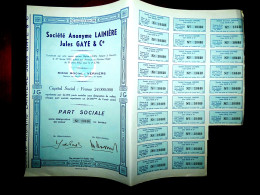 Société A,Lainière Jules Gaye & Co Verviers ,1952, Belgium Share Certificate - Textiles