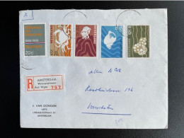 NETHERLANDS 1968 REGISTERED LETTER AMSTERDAM WATERGRAAFSMEER TO VOORSCHOTEN 16-09-1968 NEDERLAND - Briefe U. Dokumente