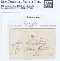 Ireland Wexford Waterford 1834 Cover To Clonmel "single" With ENNISCORTHY/PENNY POST In Brown-red - Prephilately