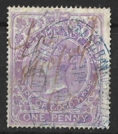 SOUTH  AFRICA.." C.O.G.H..."....QUEEN VICTORIA...(1837-01.)..." 1874."....REVENUE....1d......BF52....CREASED....USED.... - Cap De Bonne Espérance (1853-1904)