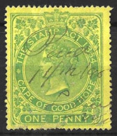 SOUTH  AFRICA.." C.O.G.H..."....QUEEN VICTORIA...(1837-01.)..." 1876."....REVENUE....1d......BF83.......USED.... - Cape Of Good Hope (1853-1904)