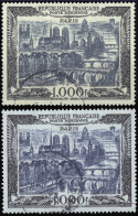 FRANCE - 1949 Yv.PA29 & PA29b (fonds Gris & Bleu) Vue Aérienne De Paris - Oblitérés TB - 1927-1959 Oblitérés