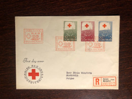 FINLAND FDC COVER 1957 YEAR RED CROSS HEALTH MEDICINE - Briefe U. Dokumente