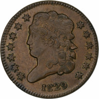 États-Unis, Half Cent, Classic Head, 1829, Philadelphie, Cuivre, SUP, KM:41 - Mezzi-Cents