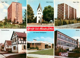 73718842 Niederpleis Rueger-Park Hochhaus Kirche Fachwerkhaeuser Kindergarten Sc - St. Augustin