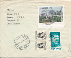 Brazil Cover Sent To Czechslovakia 24-12-1971 Topic Stamps - Lettres & Documents