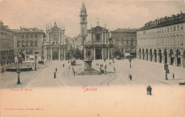 ITALIE - Plazza S Carlo - Torino -  - Animé - Vue Sur Une Grande Rue - Carte Postale Ancienne - Places & Squares