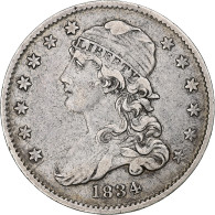 États-Unis, Quarter, Liberty Cap, 1834, Philadelphie, Argent, TB+, KM:55 - 1796-1838: Bust (Buste)