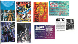 BC78 - PROMO CARDS COMIC IMAGE - PRINCE VAILLANT - THE PHANTOM - RON MILLER'S FIREBRANDS - LUIS ROYO FORBIDDEN UNIVERSES - Otros & Sin Clasificación