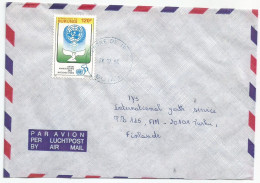 Burundi COB 1058 Seul Sur Lettre 1996 ONU - Storia Postale