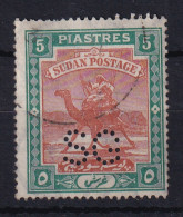 Sdn: 1913/22   Official - Arab Postman 'S G' Punctured OVPT  SG O19   5P    Used - Sudan (...-1951)