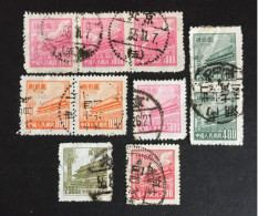 1950  China - Gate Of Heavenly Peace - 10 Stamps - Oblitérés