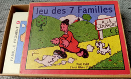 Jeu Marc Vidal - 7 Familles - Cartes Illustrées, Boîte, Tiroir - Humour, Froment, Sucre, Baratte, Verger, Rucher, Poule - Autres & Non Classés