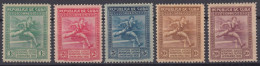 CUBA 1930. II JUEGOS DEPORTIVOS CENTROAMERICANOS. MNH. EDIFIL 239/43 - Ongebruikt